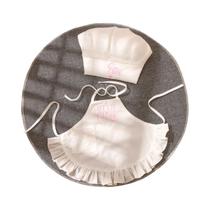 Conjunto De Avental De Chef Para Bebê Menina Recém-Nascida Com Bordado Fofo, Roupas Para Fotografia