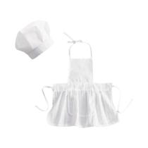 Conjunto De Avental E Chapéu De Chef Para Crianças, Fantasia De Cozinheiro Para Bebês, Adereço Para
