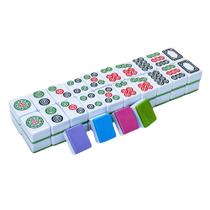 Conjunto de azulejos de Mahjong Conjunto de jogos de mesa de melamina colorida Conjunto de azulejos de Mahjong Conjunto de jogos de mesa de melamina colorida