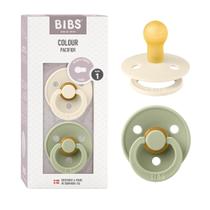 Conjunto de babadores de chupeta de borracha natural sem BPA 2 sálvia/marfim 0-6M Conjunto de babadores de chupeta de borracha natural sem BPA 2 sálvia/marfim 0-6M