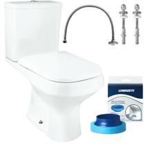 Conjunto de Bacia com Caixa Acoplada Like Branco + Assento e Acessórios de Instalação - 7720004 - LORENZETTI