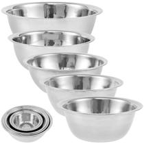 Conjunto de Bacias de Aço Inox 5 Peças Conjunto de Bacias de Aço Inox 5 Peças