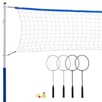 Conjunto de badminton Franklin Sports portátil para adultos/crianças com 4 raquetes Conjunto de badminton Franklin Sports portátil para adultos/crianças com 4 raquetes