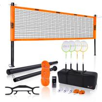 Conjunto de badminton GSE Games & Sports Expert com rede, 4 raquetes Conjunto de badminton GSE Games & Sports Expert com rede, 4 raquetes