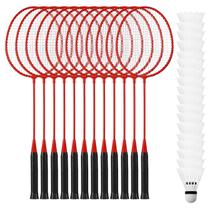 Conjunto de badminton Wettarn 12 raquetes de 66 cm com 18 petecas Conjunto de badminton Wettarn 12 raquetes de 66 cm com 18 petecas