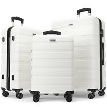 Conjunto de bagagem AnyZip de 3 peças para PC ABS Hardside Lightweight White Conjunto de bagagem AnyZip de 3 peças para PC ABS Hardside Lightweight White