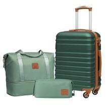 Conjunto de Bagagem Coolife 3 Peças com Cadeado TSA e Rodas Spinner Conjunto de Bagagem Coolife 3 Peças com Cadeado TSA e Rodas Spinner