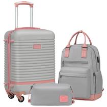 Conjunto de Bagagem Coolife 3 Peças - Hardshell com Trava TSA