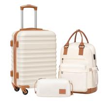 Conjunto de Bagagem Coolife 3 Peças Hardside com TSA Lock Spinner Conjunto de Bagagem Coolife 3 Peças Hardside com TSA Lock Spinner
