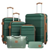 Conjunto de bagagem Coolife de 3 peças Carry On Hardside com fechadura TSA Conjunto de bagagem Coolife de 3 peças Carry On Hardside com fechadura TSA