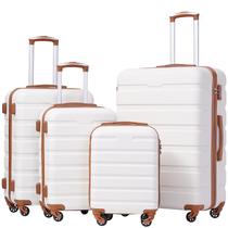 Conjunto de bagagem Coolife de 4 peças Hardshell Lightweight com trava TSA Conjunto de bagagem Coolife de 4 peças Hardshell Lightweight com trava TSA
