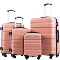 Conjunto de bagagem Coolife Hardshell Lightweight TSA Lock 4 unidades Sakura Conjunto de bagagem Coolife Hardshell Lightweight TSA Lock 4 unidades Sakura
