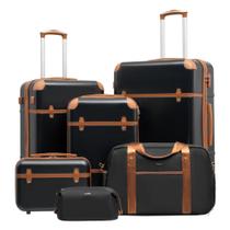 Conjunto de bagagem Coolife, mala de 3 peças, PC Hardside com fechadura TSA Conjunto de bagagem Coolife, mala de 3 peças, PC Hardside com fechadura TSA