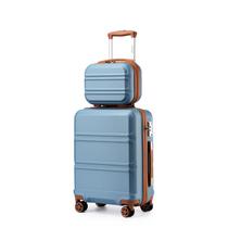 Conjunto de bagagem de mão Suitcase Kono 20" com fechadura TSA, azul damasco Conjunto de bagagem de mão Suitcase Kono 20" com fechadura TSA, azul damasco