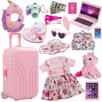 Conjunto de Bagagem de Viagem Doll Suitcase Windolls 18" com Acesso