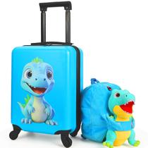 Conjunto de bagagem emissary Kids Dinosaur 18" com mochila de 3 anos ou mais Conjunto de bagagem emissary Kids Dinosaur 18" com mochila de 3 anos ou mais