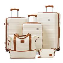 Conjunto de bagagem imiomo Hard Shell de 5 peças para mulheres com trava TSA