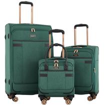 Conjunto de bagagem kensie Hudson Softside Spinner de 3 peças Smoke Pine