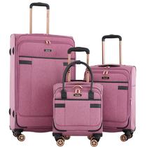 Conjunto de bagagem kensie Hudson Softside Spinner Mellow Mauve 3PC