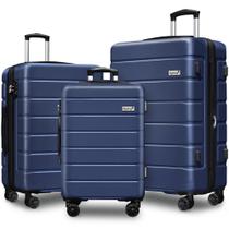 Conjunto de bagagem KEYTANG Explorer expansível de 3 peças azul marinho