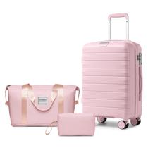 Conjunto de Bagagem LARVENDER 3 Peças com Mochila - Hardside PP Orchid