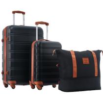 Conjunto de bagagem Merax, 3 peças, 20 cm e 28 cm, estojo rígido de transporte