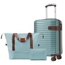 Conjunto de bagagem Merax de 3 peças Carry on 20" ABS leve azul
