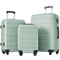 Conjunto de bagagem Merax expansível ABS Hardshell com fechadura TSA, 3 peças Conjunto de bagagem Merax expansível ABS Hardshell com fechadura TSA, 3 peças