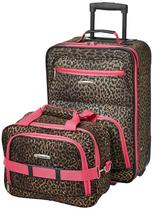 Conjunto de Bagagem Rockland Fashion Softside 2 Peças - Rosa