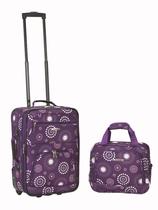 Conjunto de bagagem Rockland Fashion Softside Upright Purple de 2 peças Conjunto de bagagem Rockland Fashion Softside Upright Purple de 2 peças
