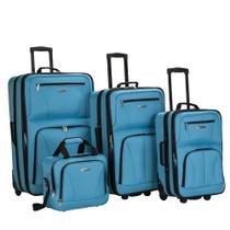 Conjunto de Bagagem Rockland Journey Softside Expansível - Turquesa