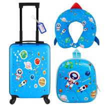 Conjunto de bagagem Sanwuta Astronaut 43 cm com mochila e travesseiro de pescoço Conjunto de bagagem Sanwuta Astronaut 43 cm com mochila e travesseiro de pescoço