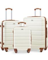 Conjunto de bagagem Suitour Hard Shell com rodas giratórias e fechadura TSA