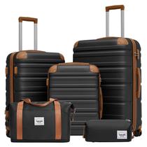 Conjunto de bagagem TAKUMI de 5 peças em ABS Hardshell com rodas giratórias Conjunto de bagagem TAKUMI de 5 peças em ABS Hardshell com rodas giratórias
