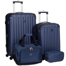 Conjunto de Bagagem Travelers Club Midtown Hardside 4 Peças - Azul Marinho