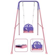 Conjunto de balanço infantil Yozoia dobrável para interior e exterior rosa