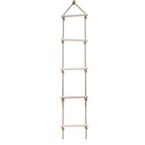 Conjunto de balanço para escalada de corda com 6 degraus de madeira para crianças