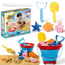 Conjunto de balde dobrável com moldes para praia Cozycharm
