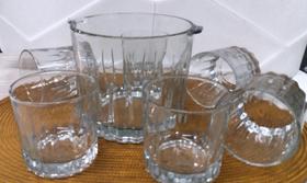 Conjunto de Balde e copos 7 peças em vidro, Balde 1.5L e copos 313ml Glass Bar Set - Libbey