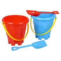 Conjunto de baldes e pás de areia de praia Rhode Island Novelty x6 Conjunto de baldes e pás de areia de praia Rhode Island Novelty x6