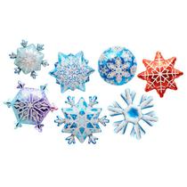 Conjunto de balões de alumínio Snowflake, 7 unidades Inflável de vários tamanhos Conjunto de balões de alumínio Snowflake, 7 unidades Inflável de vários tamanhos