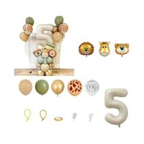 Conjunto De Balões De Animais Retrô Da Selva 40 Peças Decoração De Festa De Aniversário Infantil