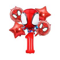 Conjunto De Balões De Aniversário De Super-Herói 6 Peças Balões De Folha De 32 Polegadas Decoração