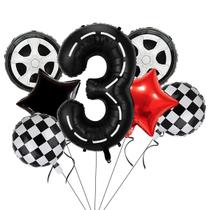 Conjunto de Balões de Aniversário Eostankr Race Car - Decoração de Festa Conjunto de Balões de Aniversário Eostankr Race Car - Decoração de Festa