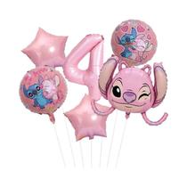 Conjunto De Balões De Aniversário Lilo & Stitch Balão De Alumínio Foil Fofo Para Decoração De Conjunto De Balões De Aniversário Lilo & Stitch Balão De Alumínio Foil Fofo Para Decoração De