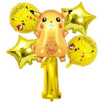 Conjunto De Balões De Aniversário Pokémon Pikachu Squirtle Charmander Decorações Para Festa De Chá Conjunto De Balões De Aniversário Pokémon Pikachu Squirtle Charmander Decorações Para Festa De Chá