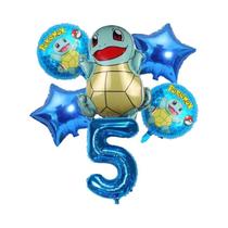 Conjunto De Balões De Aniversário Pokémon Pikachu Squirtle Charmander Decorações Para Festa De Chá Conjunto De Balões De Aniversário Pokémon Pikachu Squirtle Charmander Decorações Para Festa De Chá