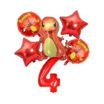 Conjunto De Balões De Aniversário Pokémon Pikachu Squirtle Charmander Decorações Para Festa De Chá