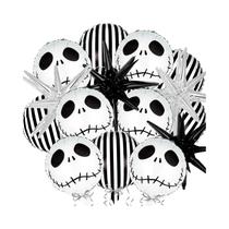 Conjunto De Balões De Caveira 16 Peças Em Papel Alumínio Para Decoração De Halloween, Aniversário, Conjunto De Balões De Caveira 16 Peças Em Papel Alumínio Para Decoração De Halloween, Aniversário,