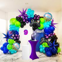 Conjunto de balões de festa Balloon Garland Arch Kit 127 unidades com tema de jogador Conjunto de balões de festa Balloon Garland Arch Kit 127 unidades com tema de jogador